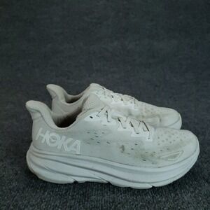 Hoka One One Clifton 9 Shoes Womens Size 9 White Running Sneakers 1127896